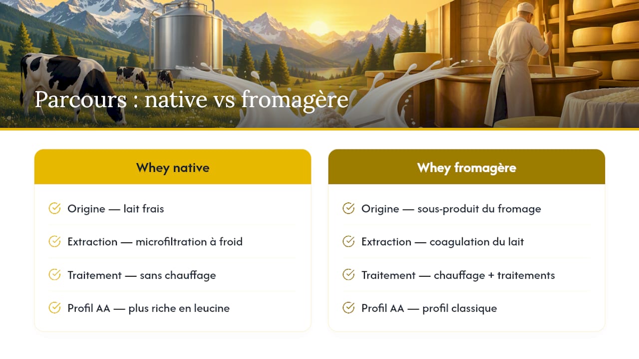Comparaison des procédés de fabrication du lactosérum natif