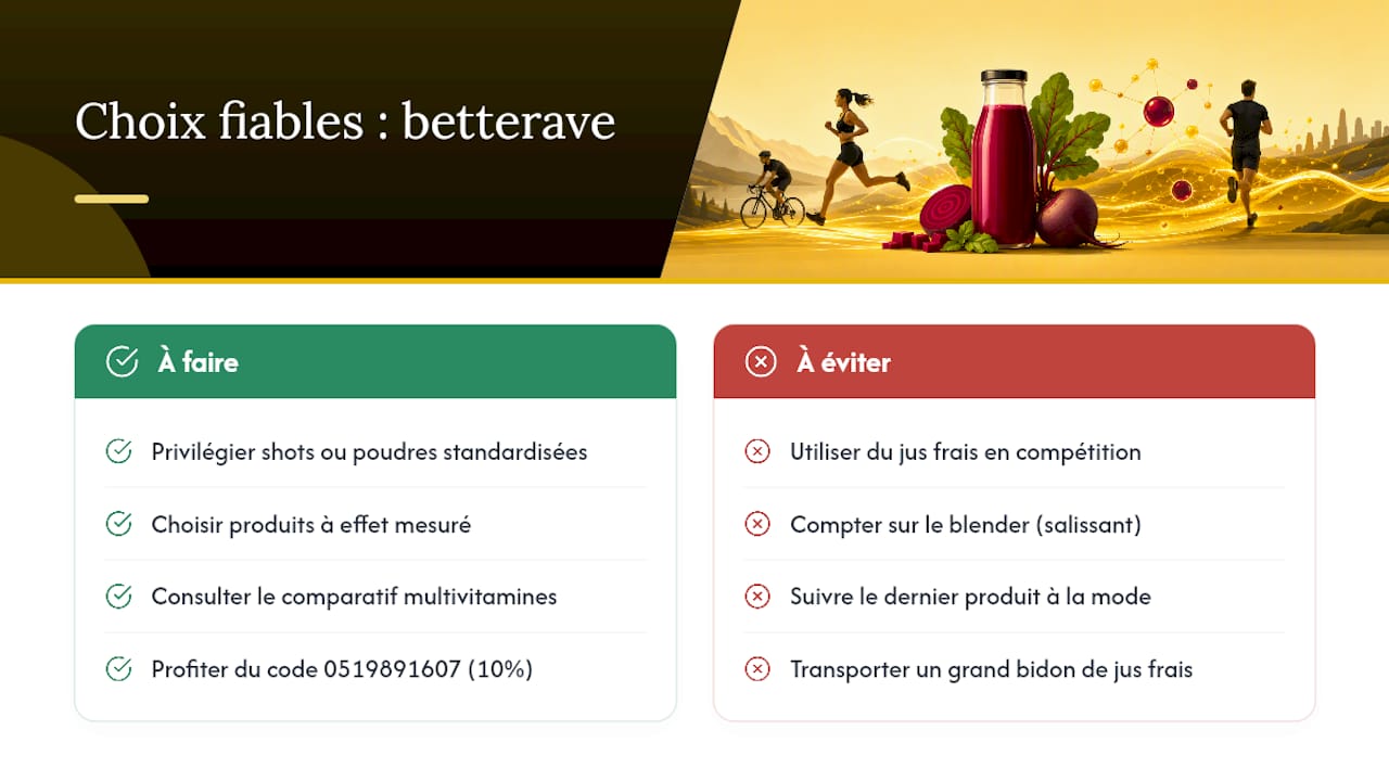 Où trouver des shots ou poudres de betterave fiables — overview diagram