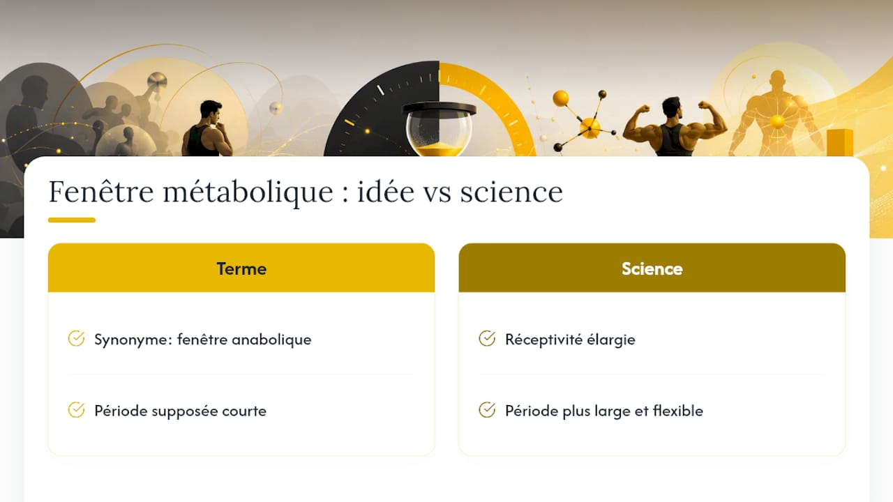 Qu'est-ce que la fenêtre métabolique après le sport ? — overview diagram