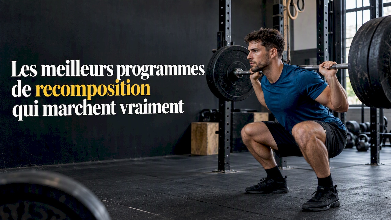Personne faisant un squat en salle de sport