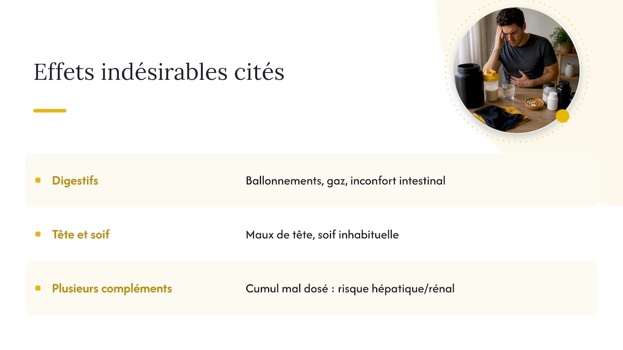 Effets digestifs et risques liés au cumul de compléments