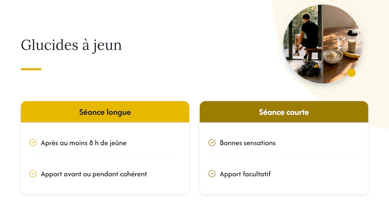Quand prendre des glucides en s’entraînant à jeun