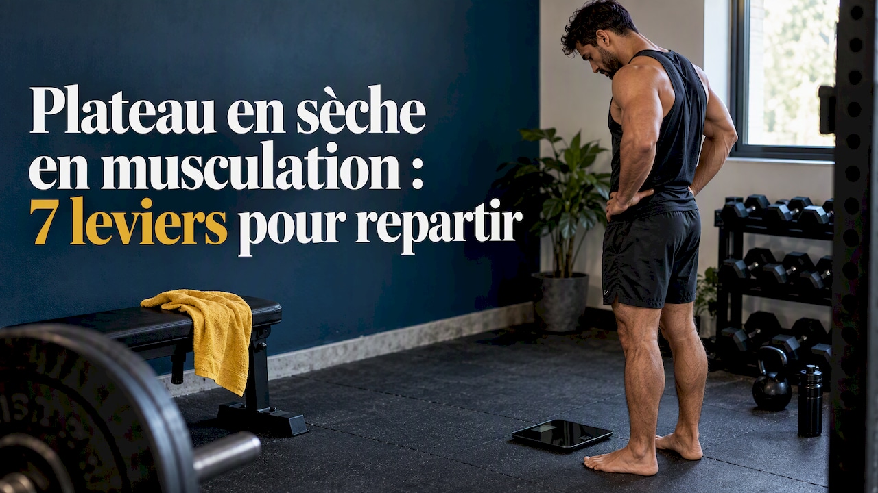 Un sportif scrute sa balance dans son lieu d'entraînement