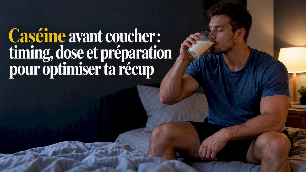 Un sportif prend un shake avant de se coucher